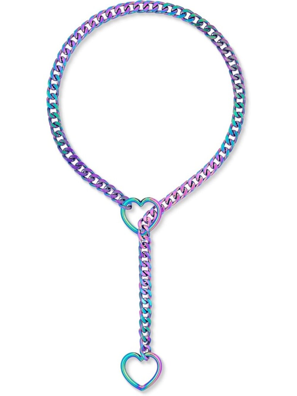 Adjustable Heart O-ring Slip Chain Necklace for Women | Trendy Fashion Jewelry